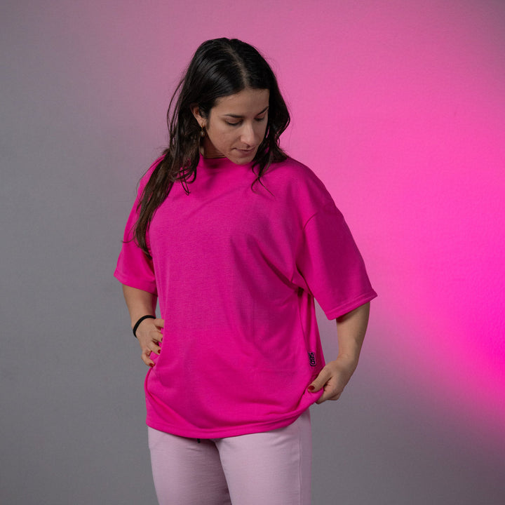 T-Shirt Nova Oversized Glow Pink - Unisex